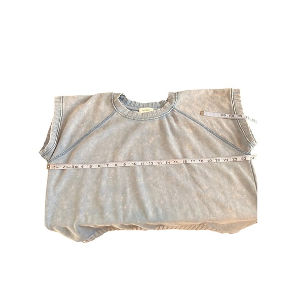 Evereve Alli Muscle Sweatshirt Pullover Top Denim Classic Blue Casual Basic XL - Picture 13 of 13